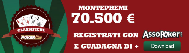 Scarica PokerClub dai nostri link e banner e aggiudicati una parte del ricchissimo montepremi delle classifiche di novembre!