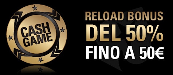 Codice bonus ricarica poker star tv